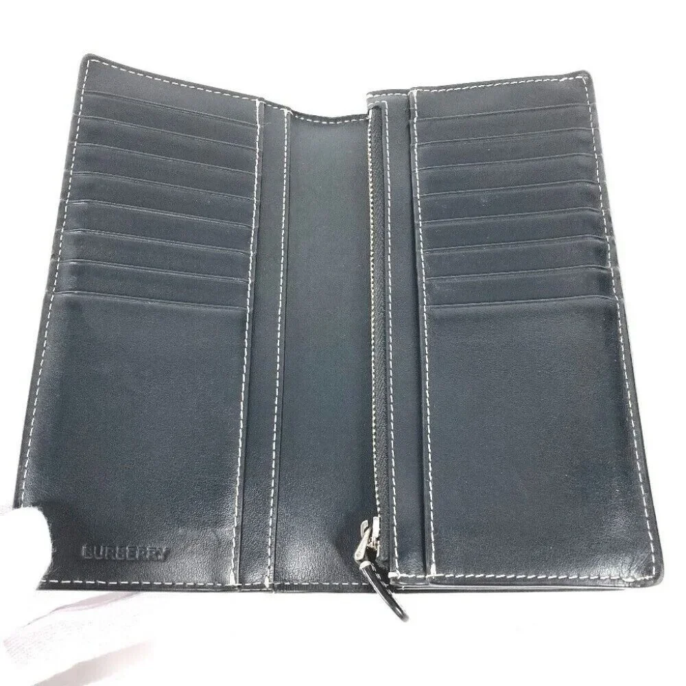 Auth BURBERRY 8052803 Long wallet giant check Bifold Long Wallet PVC Brown - Picture 8 of 12